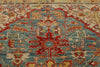 10x12 Blue and Red Turkish Traditional Rug