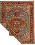 10x12 Blue and Red Turkish Traditional Rug