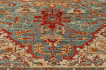 10x12 Blue and Red Turkish Traditional Rug