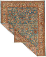 10x12 Blue and Camel Turkish Traditional Rug