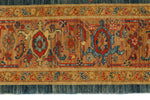 9x12 Blue and Camel Turkish Traditional Rug