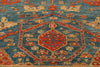 9x12 Blue and Camel Turkish Traditional Rug