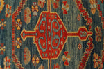 9x12 Blue and Camel Turkish Traditional Rug