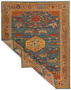 9x12 Blue and Camel Turkish Traditional Rug