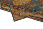 9x12 Blue and Camel Turkish Traditional Rug