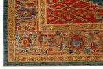 9x12 Blue and Camel Turkish Traditional Rug