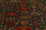 11x13 Rust and Navy Turkish Traditional Rug