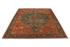 11x13 Rust and Navy Turkish Traditional Rug