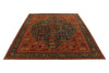 11x13 Rust and Navy Turkish Traditional Rug