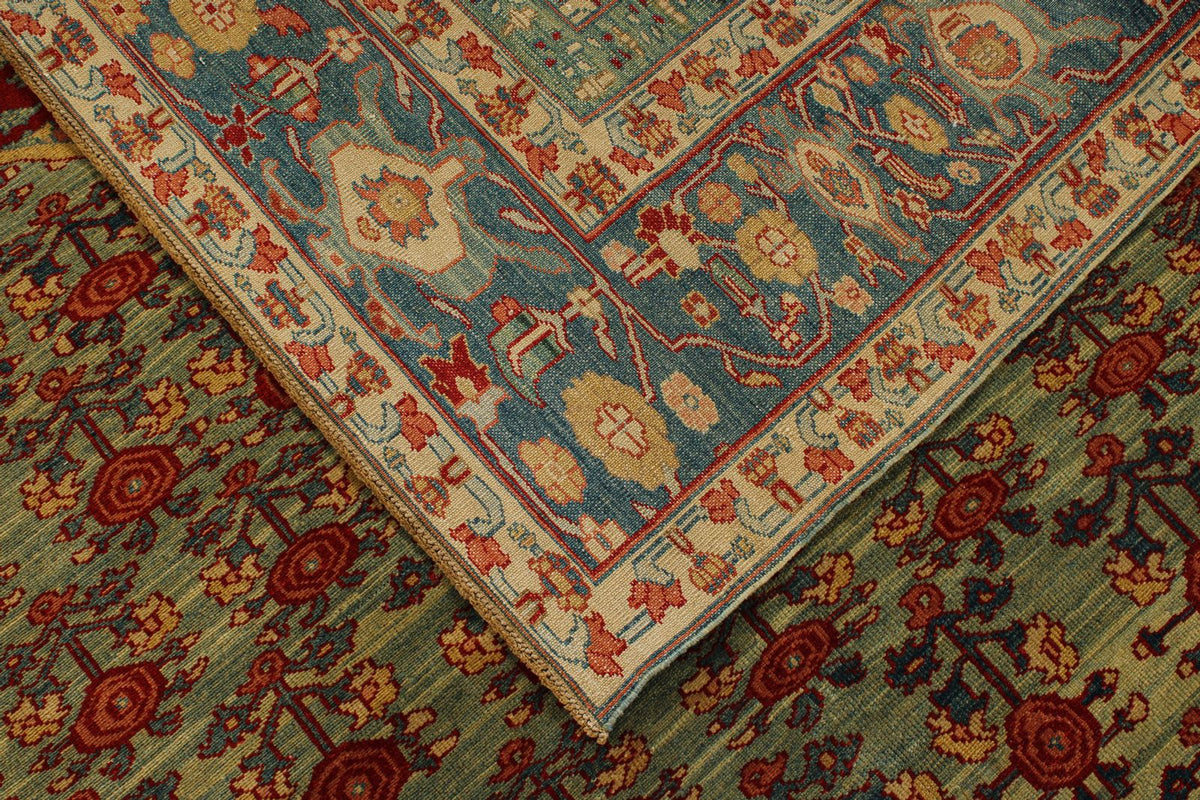 12x13 Red and Brown Turkish Traditional Rug