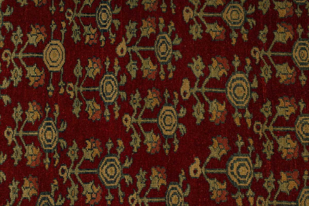 12x13 Red and Brown Turkish Traditional Rug
