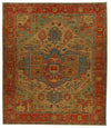 13x15 White and Red Turkish Traditional Rug
