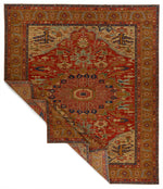 13x15 Red and Gold Turkish Traditional Rug