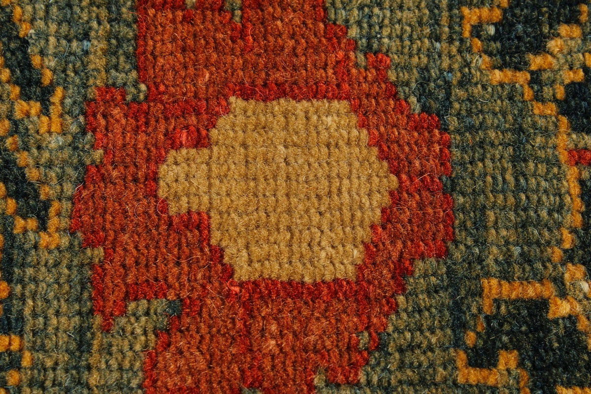 13x17 Red and Blue Turkish Traditional Rug