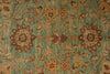 7x11 Green and White Turkish Traditional Rug