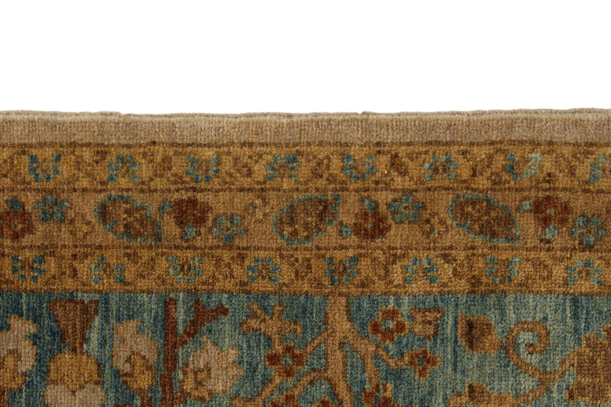 8x10 White and Blue Turkish Traditional Rug