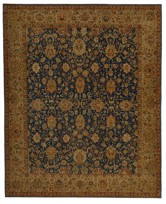 8x10 Blue and White Turkish Traditional Rug
