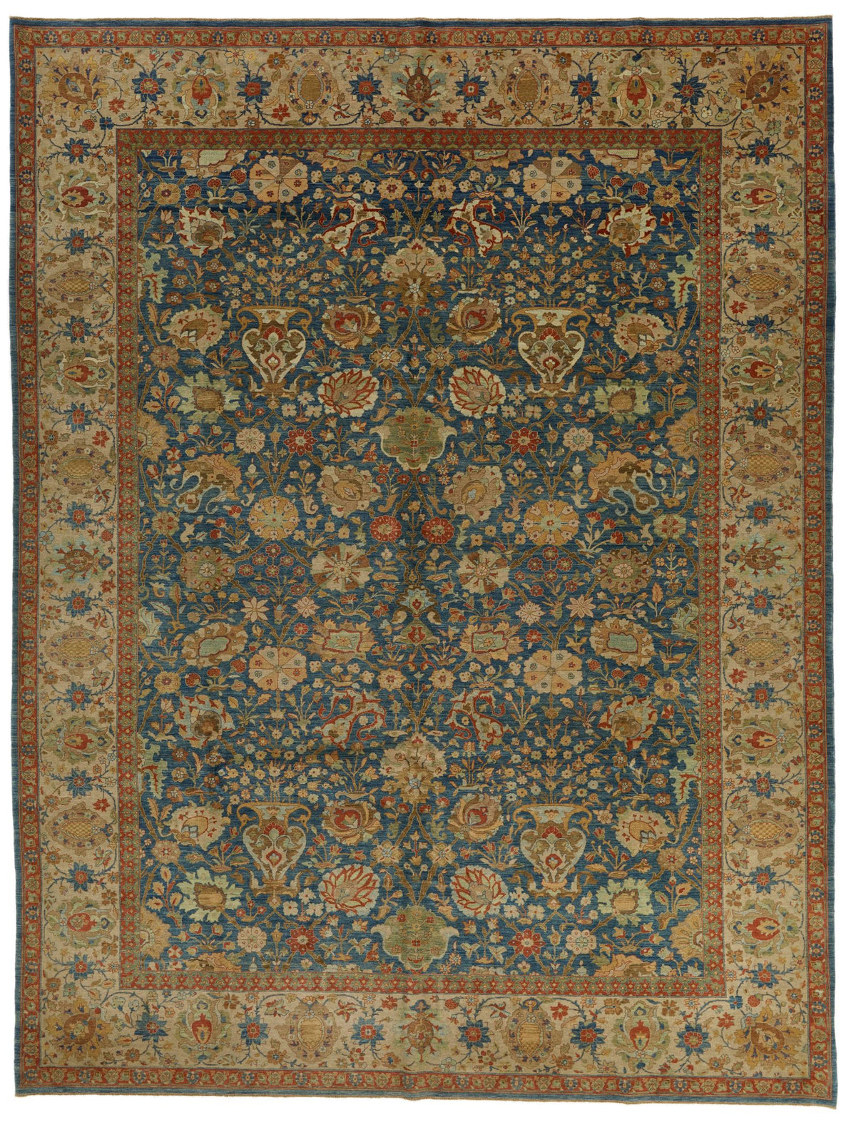 9x12 Blue and White Turkish Traditional Rug