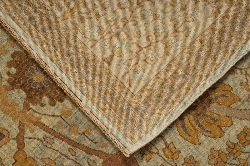 10x14 Blue and Beige Turkish Traditional Rug