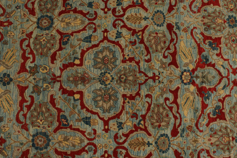 9x16 Blue and Beige Turkish Traditional Rug