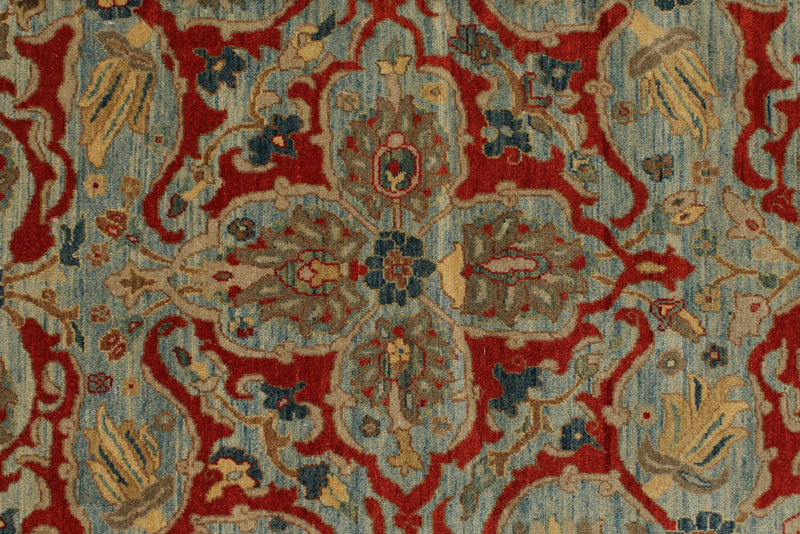 9x16 Blue and Beige Turkish Traditional Rug