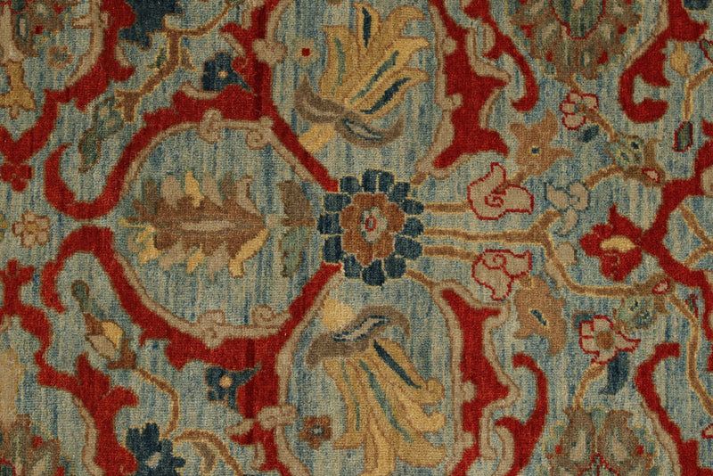 9x16 Blue and Beige Turkish Traditional Rug