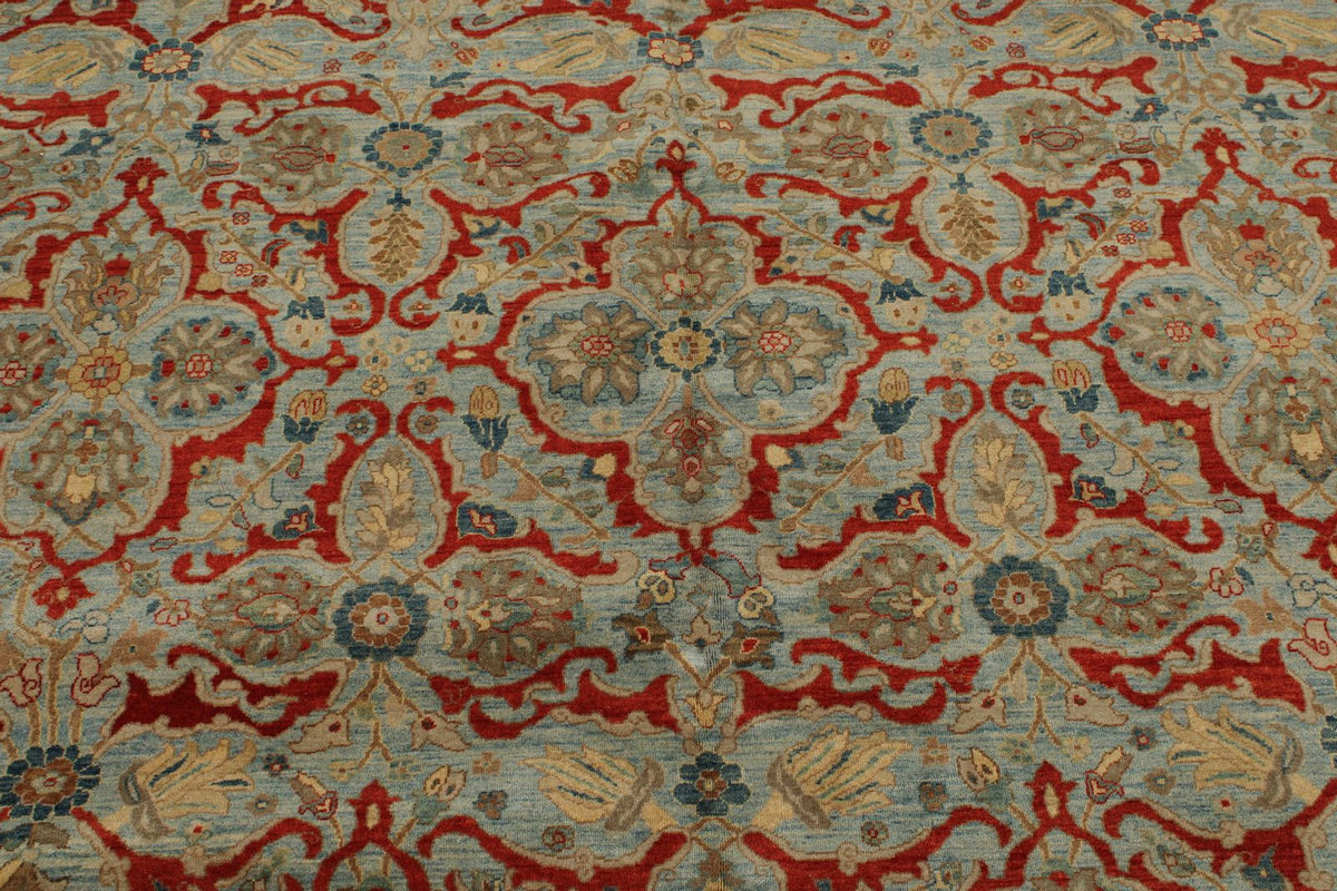 9x16 Blue and Beige Turkish Traditional Rug