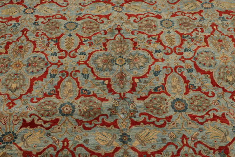 9x16 Blue and Beige Turkish Traditional Rug