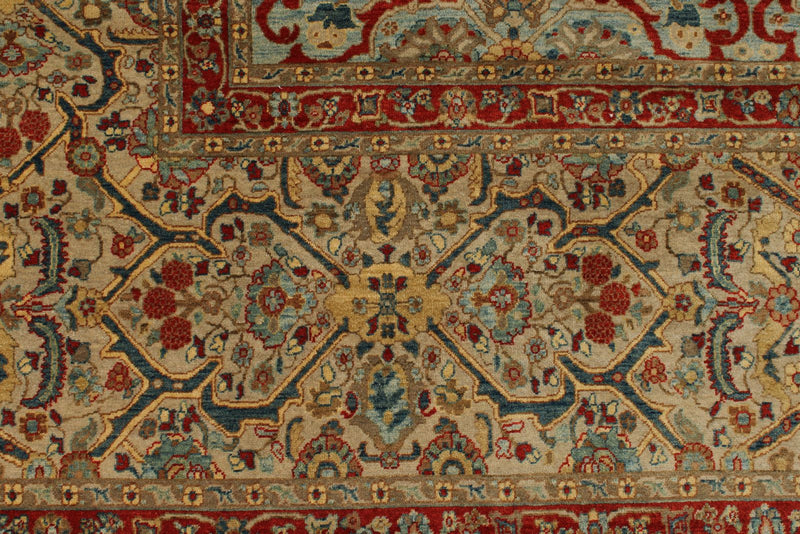 9x16 Blue and Beige Turkish Traditional Rug