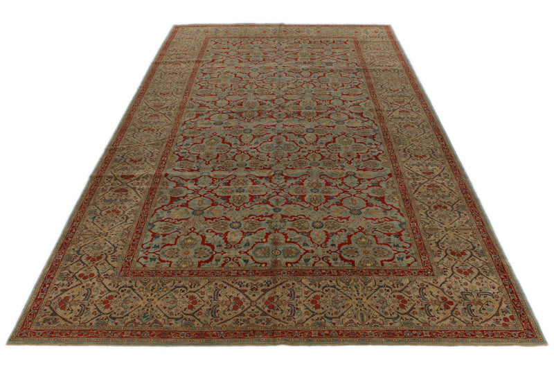 9x16 Blue and Beige Turkish Traditional Rug