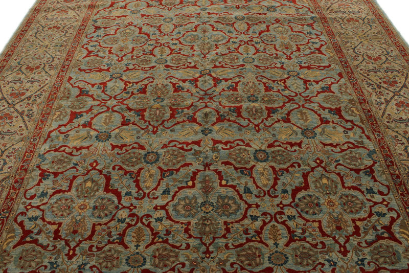 9x16 Blue and Beige Turkish Traditional Rug