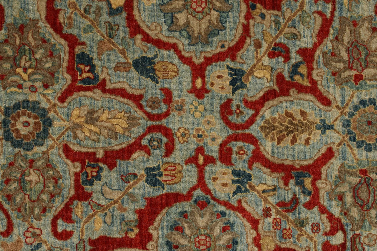 9x16 Blue and Beige Turkish Traditional Rug
