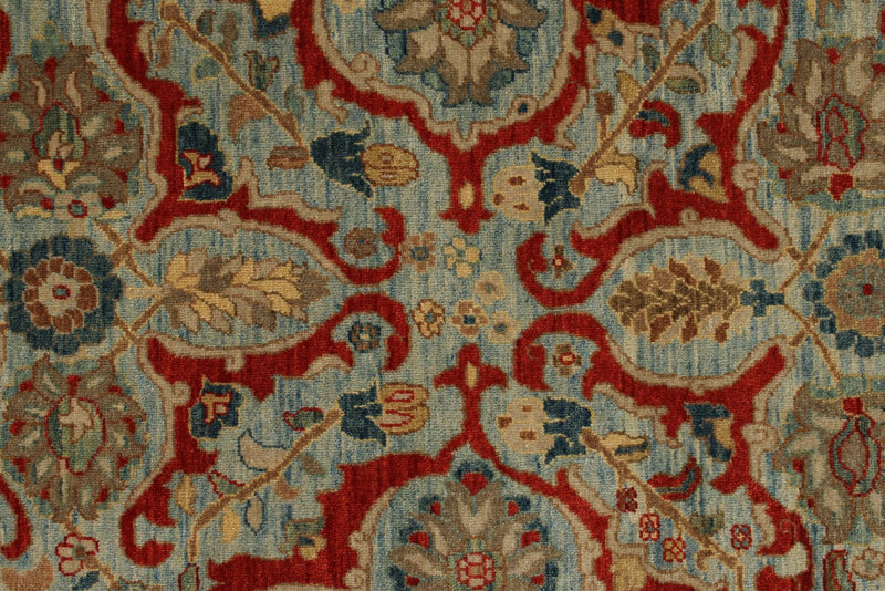 9x16 Blue and Beige Turkish Traditional Rug