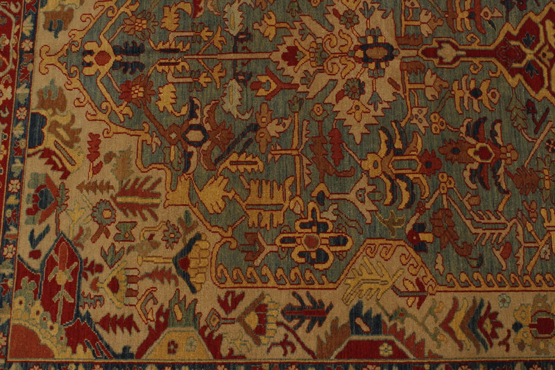 6x12 Green and Red Turkish Anatolian Runner