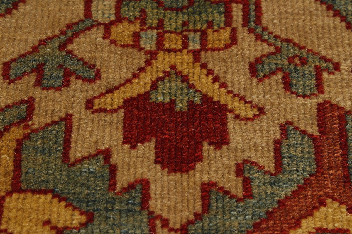 6x12 Green and Red Turkish Anatolian Runner
