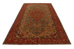 6x12 Green and Red Turkish Anatolian Runner