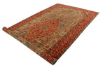 6x12 Green and Red Turkish Anatolian Runner