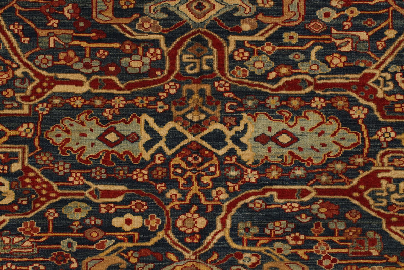 6x13 Blue and Gold Turkish Anatolian Runner