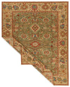 9x12 Green and White Turkish Traditional Rug