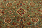 9x12 Green and White Turkish Traditional Rug