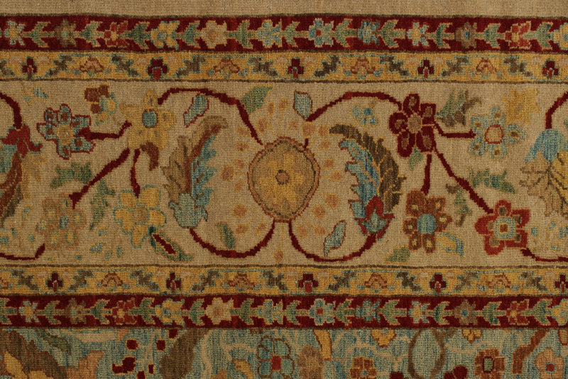 10x16 Blue and Beige Traditional Rug