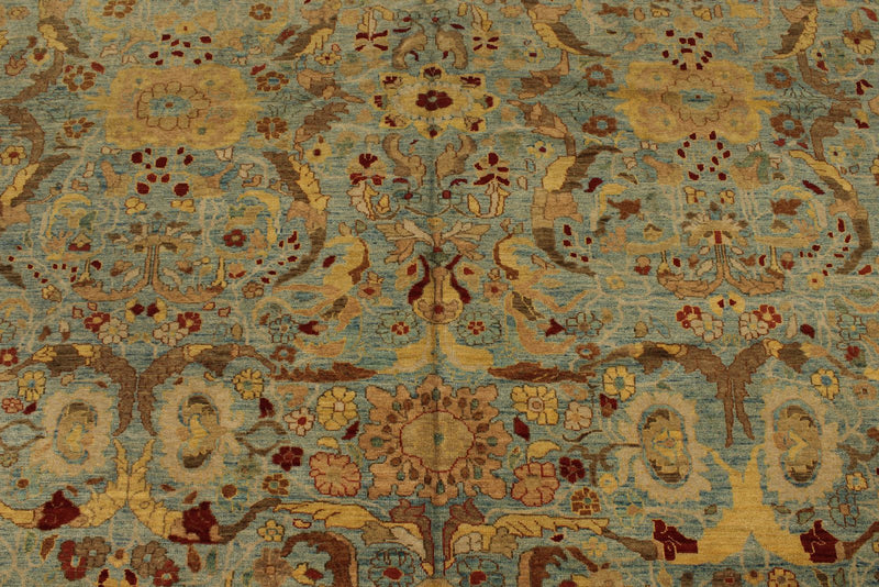 10x16 Blue and Beige Traditional Rug