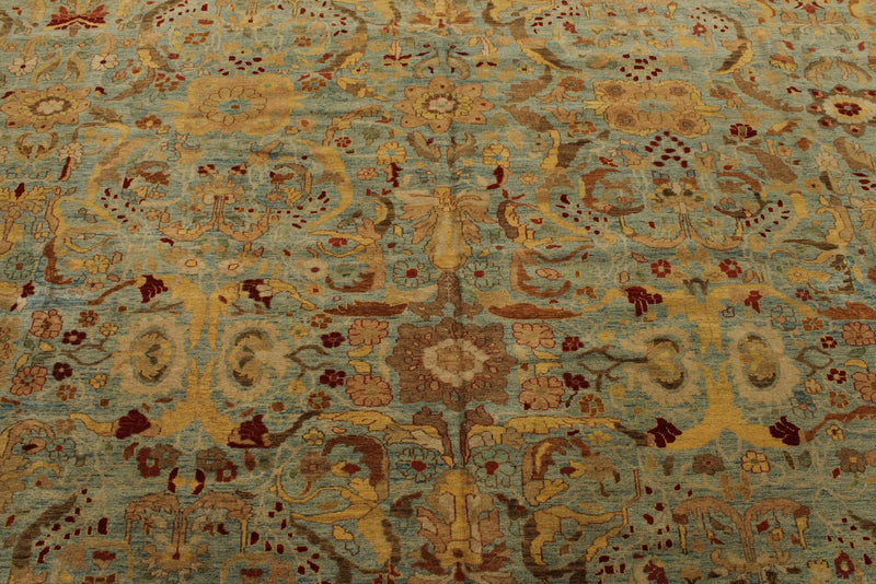 10x16 Blue and Beige Traditional Rug