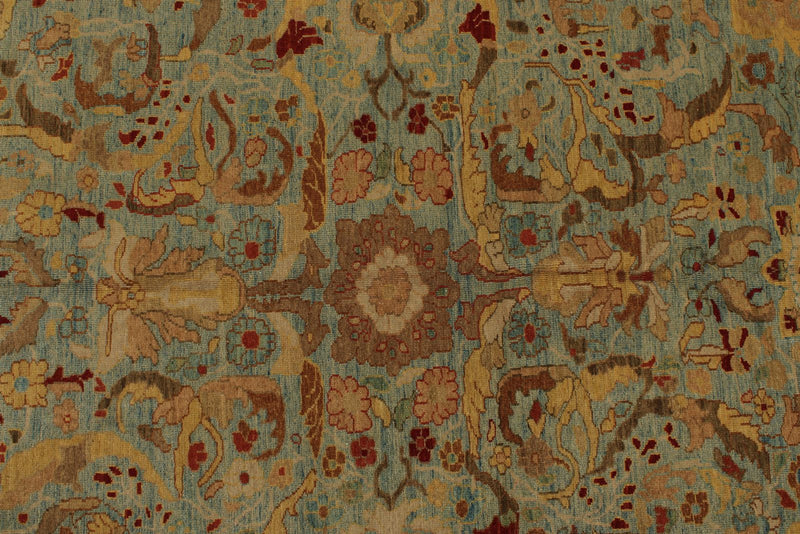 10x16 Blue and Beige Traditional Rug