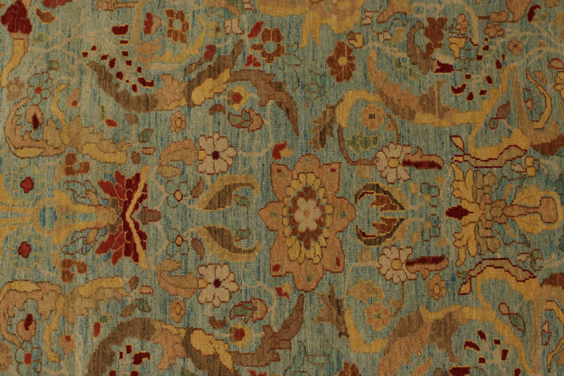 10x16 Blue and Beige Traditional Rug