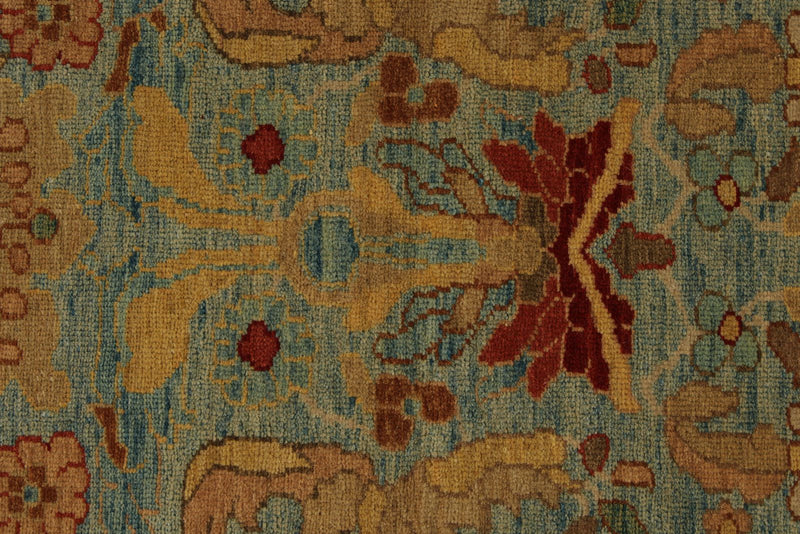 10x16 Blue and Beige Traditional Rug
