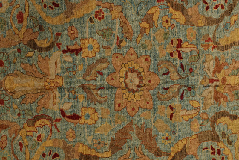 10x16 Blue and Beige Traditional Rug
