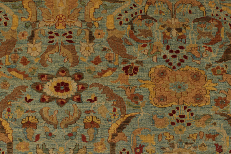 10x16 Blue and Beige Traditional Rug
