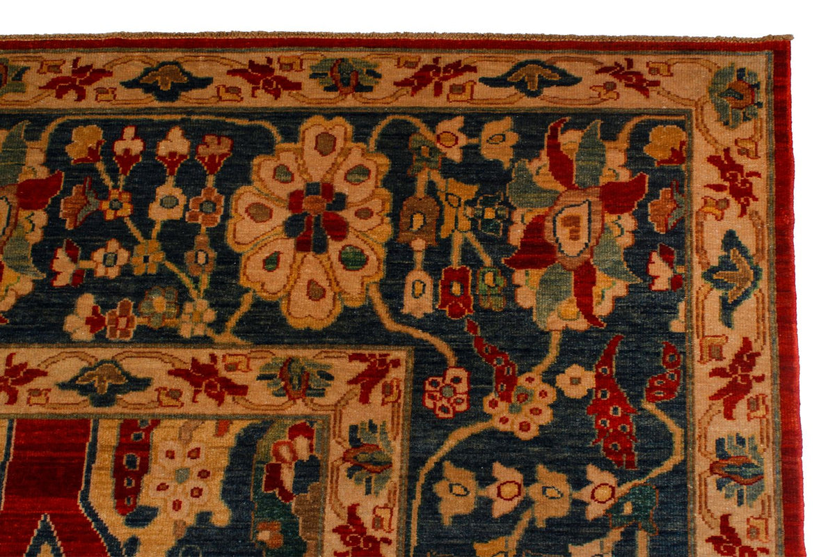 9x21 Gold and Blue Traditional Runner