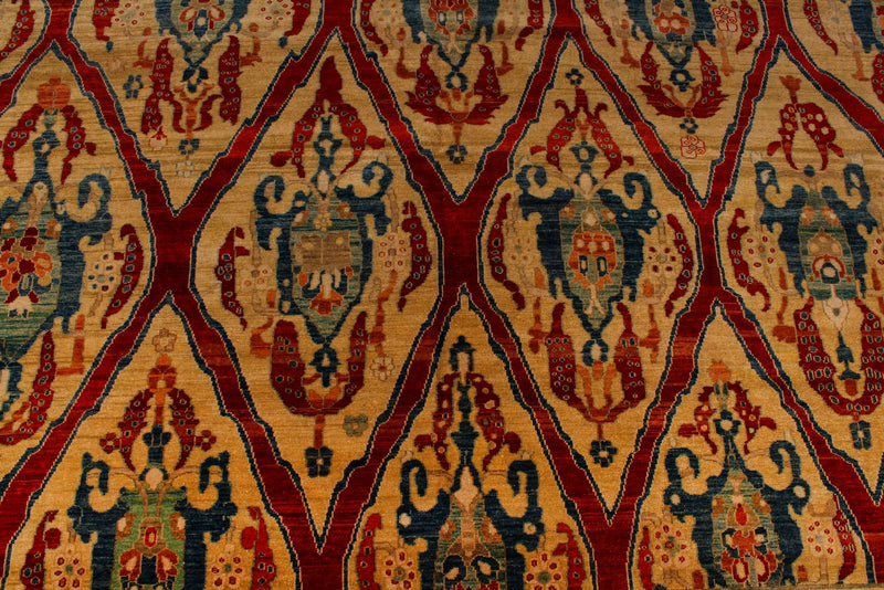 9x21 Gold and Blue Traditional Runner